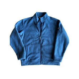 Orvis Blue Fleece Full Zip Collared Medium Jacket